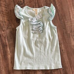 Matilda Jane Mint Ruffle Eyelet Tank